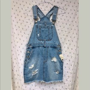 Aeropostale mini denim skirt overalls